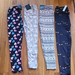 Stylish Women's Leggings Set - Heart, Animal, Geometric, Eye Patterns